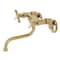 Kingston Brass KS116PB Essex Two Handle Wall Mount Bathroom Faucet, Polished Brass KS116PB - alternate 1